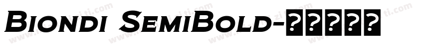 Biondi SemiBold字体转换